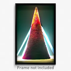 Pixel Art Poster - Monstrous Cone (8 Bit Psychedelic Trippy Video Game Print)