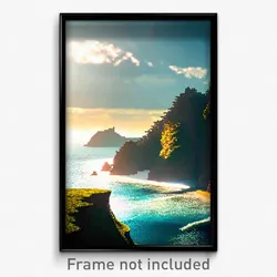 Pixel Art Poster - Voluminous Coast (8 Bit Psychedelic Trippy Video Game Print)
