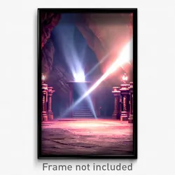 Pixel Art Poster - Standard Cavern (8 Bit Psychedelic Trippy Video Game Print)