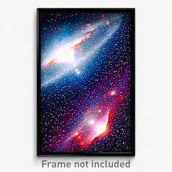 Pixel Art Poster - Stark Nebula (8 Bit Psychedelic Trippy Video Game Print)