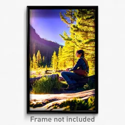 Pixel Art Poster - Treasured Wilderness (8 Bit Psychedelic Video Game Print)