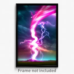 Pixel Art Poster - Dazzling Tornado (8 Bit Psychedelic Trippy Video Game Print)