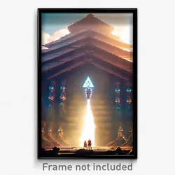 Pixel Art Poster - Gigantic Ark (8 Bit Psychedelic Trippy Video Game Print)