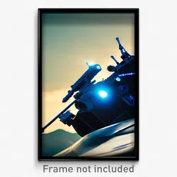 Pixel Art Poster - Blue Vike (8 Bit Psychedelic Trippy Weird Video Game Print)