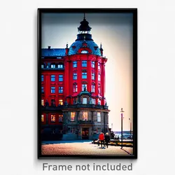 Pixel Art Poster - Great Swedish Architecture (8 Bit Video Game Print)