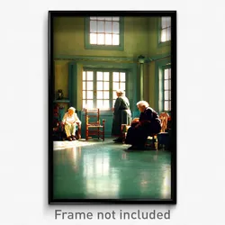 Pixel Art Poster - Elderly Rest (8 Bit Psychedelic Trippy Video Game Print)