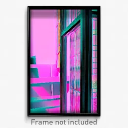 Pixel Art Poster - Glass Territory (8 Bit Psychedelic Trippy Video Game Print)