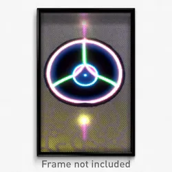 Pixel Art Poster - Virtual Circle (8 Bit Psychedelic Trippy Video Game Print)