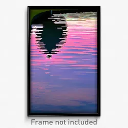 Pixel Art Poster - Flat Pond (8 Bit Psychedelic Trippy Weird Video Game Print)