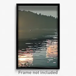 Pixel Art Poster - Calm Flood (8 Bit Psychedelic Trippy Weird Video Game Print)