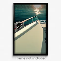 Pixel Art Poster - Clean Boat (8 Bit Psychedelic Trippy Weird Video Game Print)