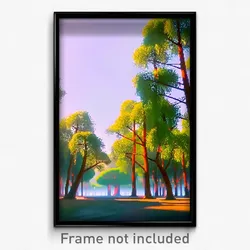 Pixel Art Poster - Smooth Trees (8 Bit Psychedelic Trippy Video Game Print)