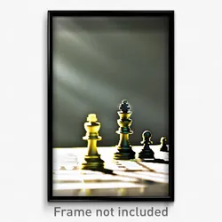 Pixel Art Poster - Spotless Chess Piece (8 Bit Psychedelic Video Game Print)