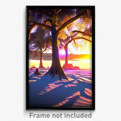 Pixel Art Poster - Showy Outback (8 Bit Psychedelic Trippy Video Game Print)