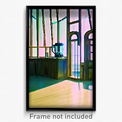 Pixel Art Poster - Deserted Blender (8 Bit Psychedelic Trippy Video Game Print)
