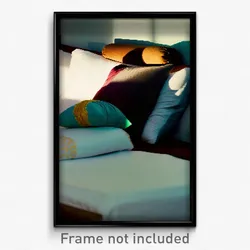 Pixel Art Poster - Wide Pillow (8 Bit Psychedelic Trippy Weird Video Game Print)