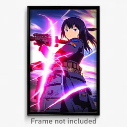 Pixel Art Poster - Anime Like Battlefield (8 Bit Psychedelic Video Game Print)