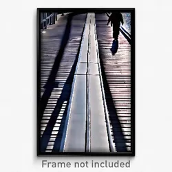 Pixel Art Poster - Silver Boardwalk (8 Bit Psychedelic Trippy Video Game Print)