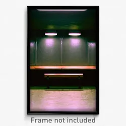 Pixel Art Poster - Muted Dugout (8 Bit Psychedelic Trippy Video Game Print)