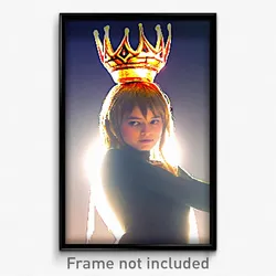 Pixel Art Poster - Webbed Crown (8 Bit Psychedelic Trippy Video Game Print)