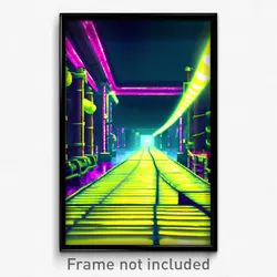 Pixel Art Poster - Flashy Sewer (8 Bit Psychedelic Trippy Video Game Print)