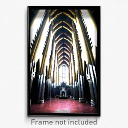 Pixel Art Poster - Cavernous Scriptorium (8 Bit Psychedelic Video Game Print)