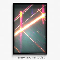 Pixel Art Poster - Digital Wire Frame Crossing (8 Bit Video Game Print)