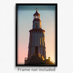 Pixel Art Poster - Tan Belfry (8 Bit Psychedelic Trippy Weird Video Game Print)