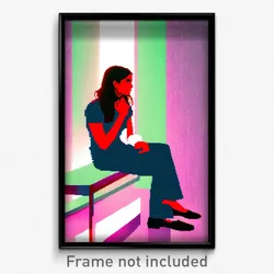 Pixel Art Poster - Thoughtful Flats (8 Bit Psychedelic Trippy Video Game Print)