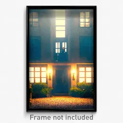 Pixel Art Poster - Pleasant Parsonage (8 Bit Psychedelic Video Game Print)
