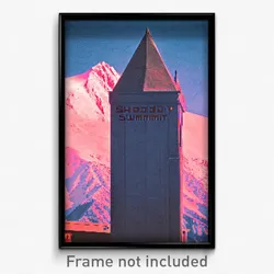Pixel Art Poster - Shady Summit (8 Bit Psychedelic Trippy Video Game Print)
