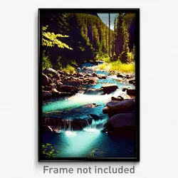 Pixel Art Poster - Striking Brook (8 Bit Psychedelic Trippy Video Game Print)