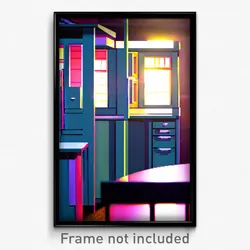 Pixel Art Poster - Nifty Hutch (8 Bit Psychedelic Trippy Weird Video Game Print)
