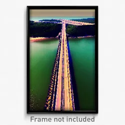 Pixel Art Poster - Tremendous Causeway (8 Bit Psychedelic Video Game Print)