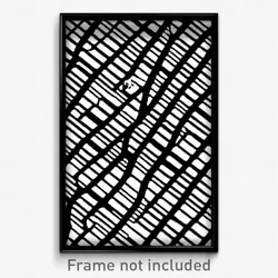 Pixel Art Poster - Dizzying Crossing (8 Bit Psychedelic Trippy Video Game Print)