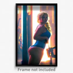 Pixel Art Poster - Curvy Bight (8 Bit Psychedelic Trippy Weird Video Game Print)