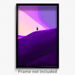 Pixel Art Poster - Purple Downs (8 Bit Psychedelic Trippy Video Game Print)