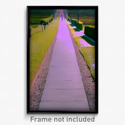 Pixel Art Poster - Empty Path (8 Bit Psychedelic Trippy Weird Video Game Print)