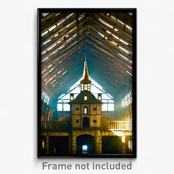 Pixel Art Poster - Grand Granary (8 Bit Psychedelic Trippy Video Game Print)