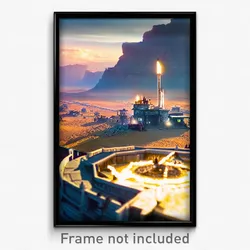Pixel Art Poster - Vast Outpost (8 Bit Psychedelic Trippy Video Game Print)