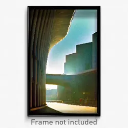 Pixel Art Poster - Modern Aquaduct (8 Bit Psychedelic Trippy Video Game Print)