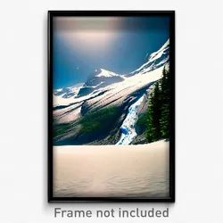 Pixel Art Poster - Evergreen Glacier (8 Bit Psychedelic Trippy Video Game Print)