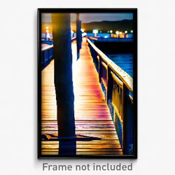 Pixel Art Poster - Small Boardwalk (8 Bit Psychedelic Trippy Video Game Print)