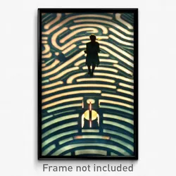 Pixel Art Poster - Clear Labyrinth (8 Bit Psychedelic Trippy Video Game Print)