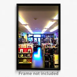 Pixel Art Poster - Quirky Vinyl Store (8 Bit Psychedelic Video Game Print)