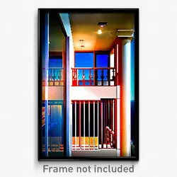 Pixel Art Poster - Spectacular Balcony (8 Bit Psychedelic Video Game Print)