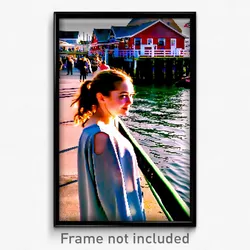 Pixel Art Poster - Candid Wharf (8 Bit Psychedelic Trippy Video Game Print)