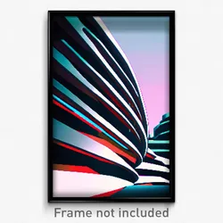Pixel Art Poster - Warped Modern Architecture (8 Bit Video Game Print)
