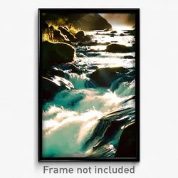 Pixel Art Poster - Wild Creek (8 Bit Psychedelic Trippy Weird Video Game Print)