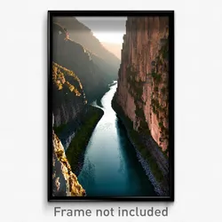 Pixel Art Poster - Empty Gorge (8 Bit Psychedelic Trippy Weird Video Game Print)